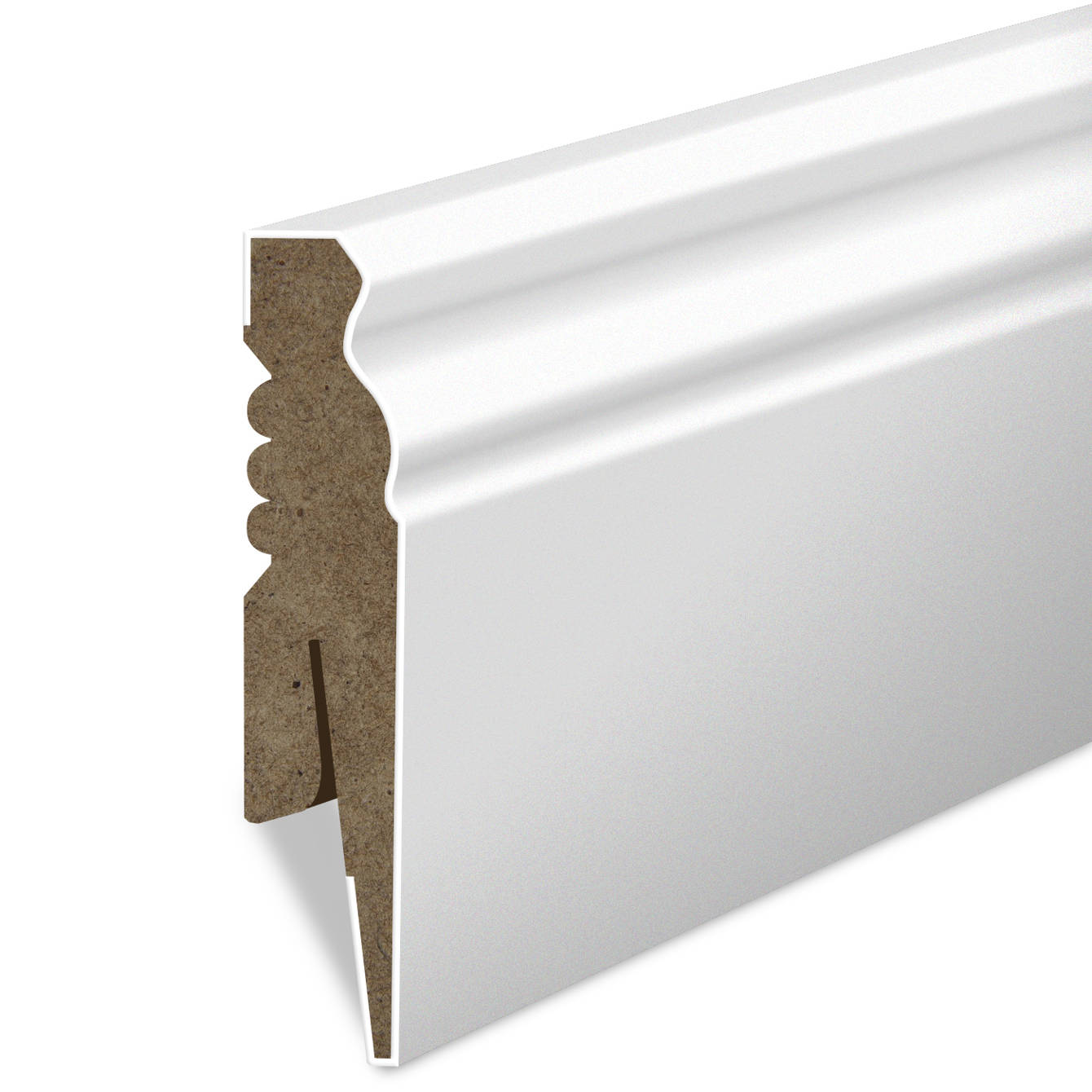 Freesitud MDF Põrandaliist - Kõrgus 10 cm, Paksus 1.6 cm