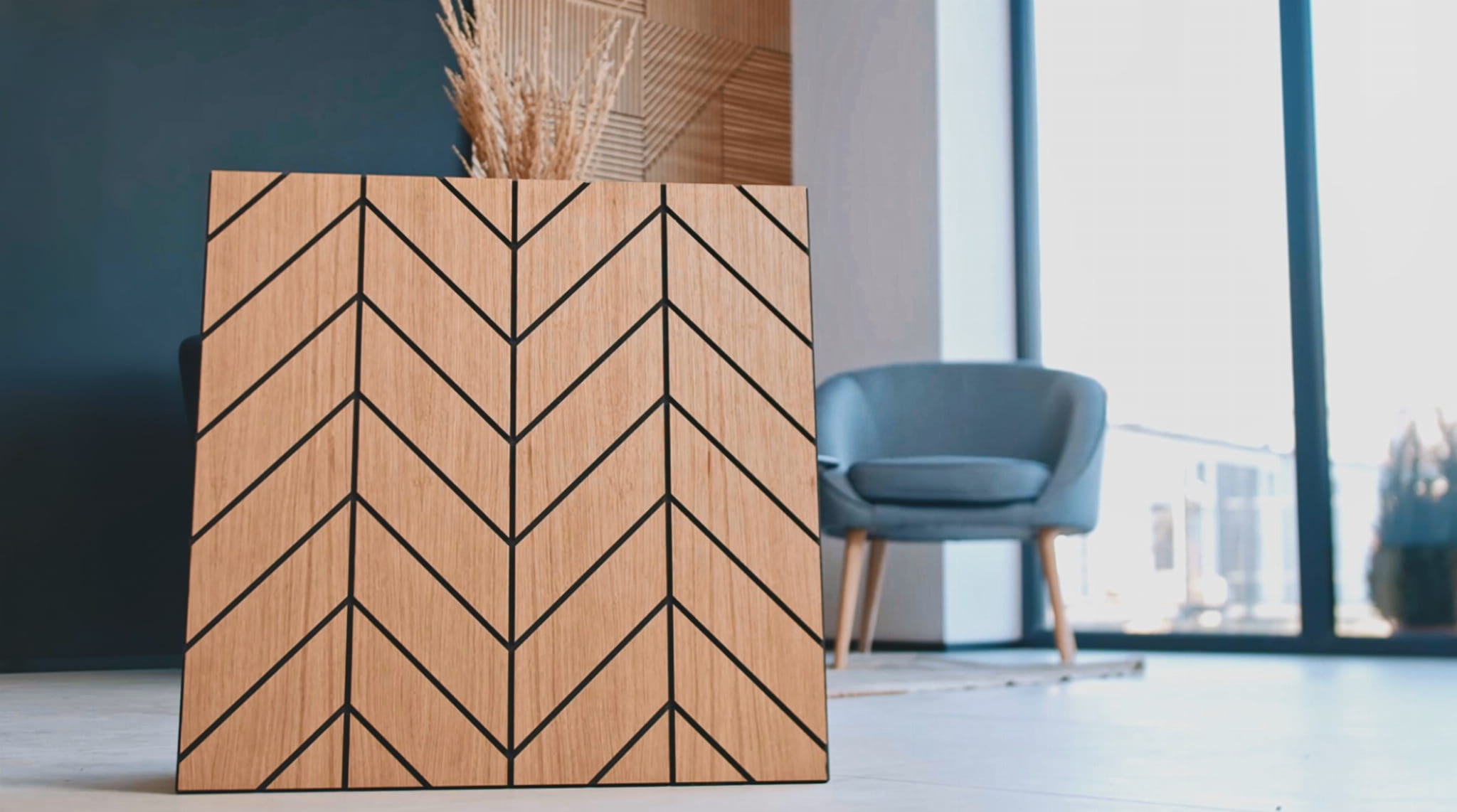 Freesitud seinapaneel tammevineer paneel 60x60 cm - Versailles