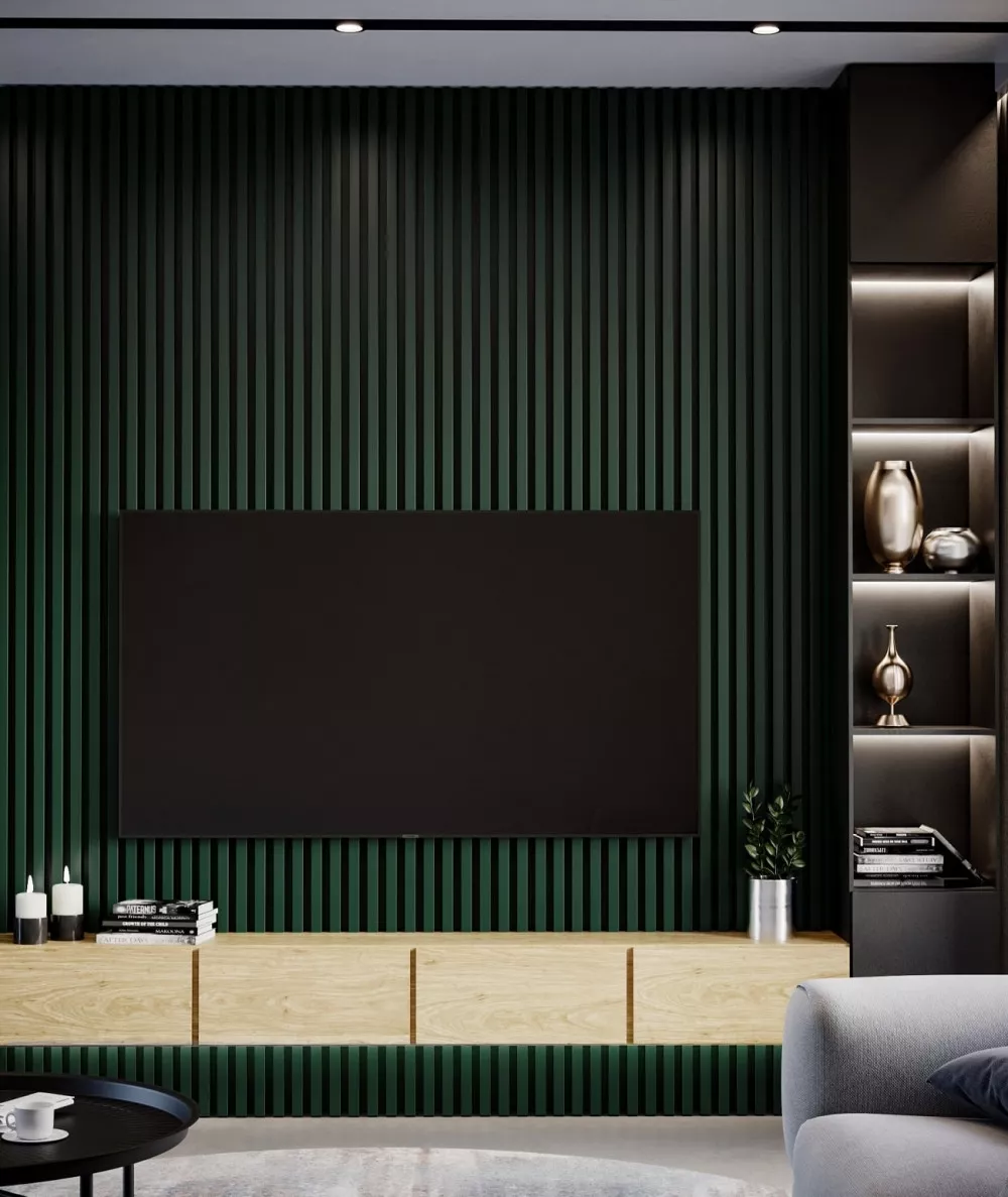 Kaasaegne Seinapaneel Lamellidega MDF-i Kvaliteet