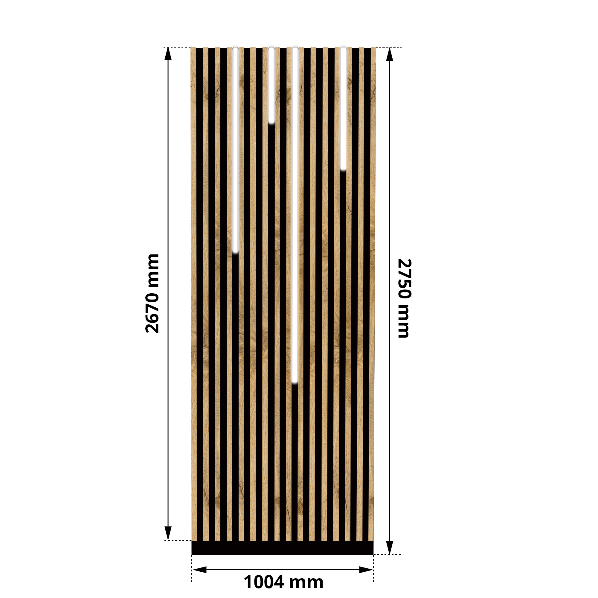 Lamell Ribistik LEDidega - 100,4 cm