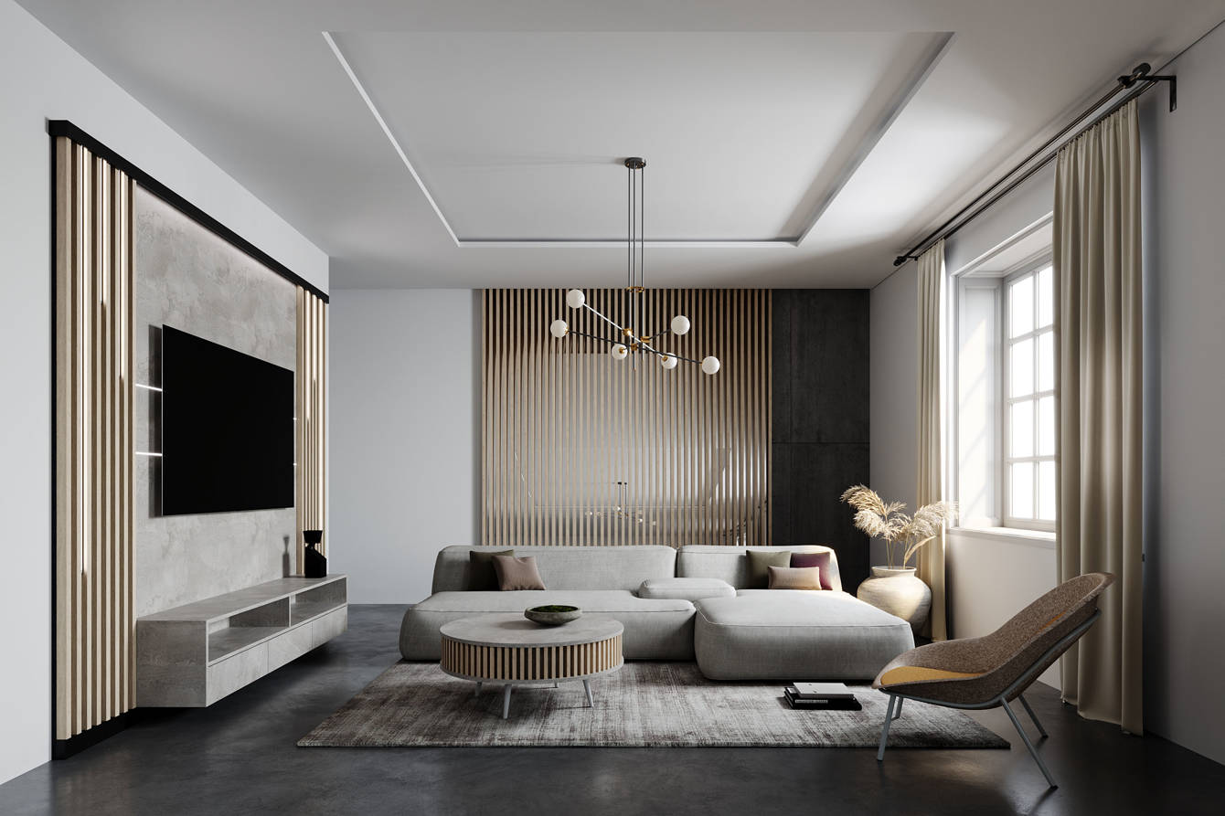 Lamell Ribistik - Lineaar Lampidega - 100.4 cm