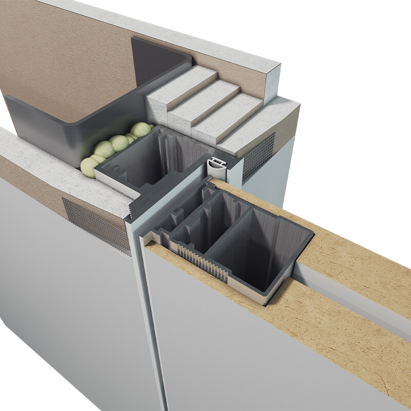 Peidetud raamiga uks GREEN’40 - valge