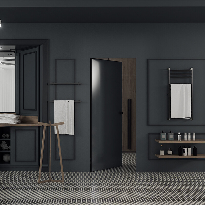 Peidetud raamiga uks GREEN’40 - valge