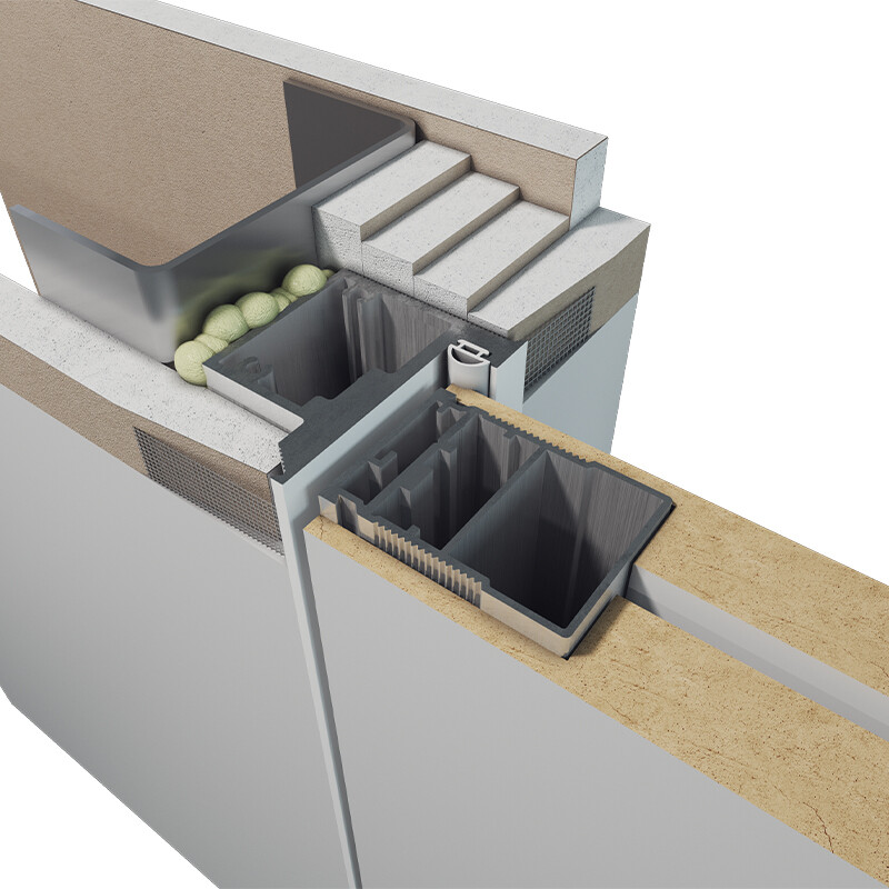 Peidetud raamiga uks GREEN’40 - valge