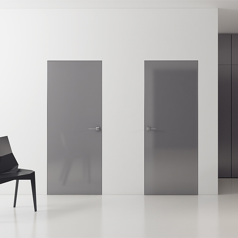 Peidetud raamiga uks GREEN’40 - valge