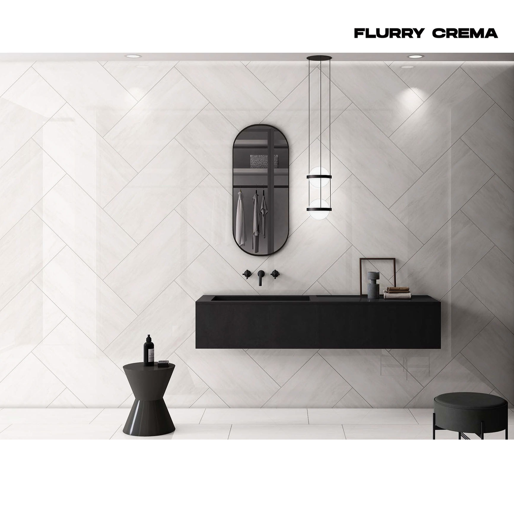 Flurry Crema läikiv või matt keraamiline plaat