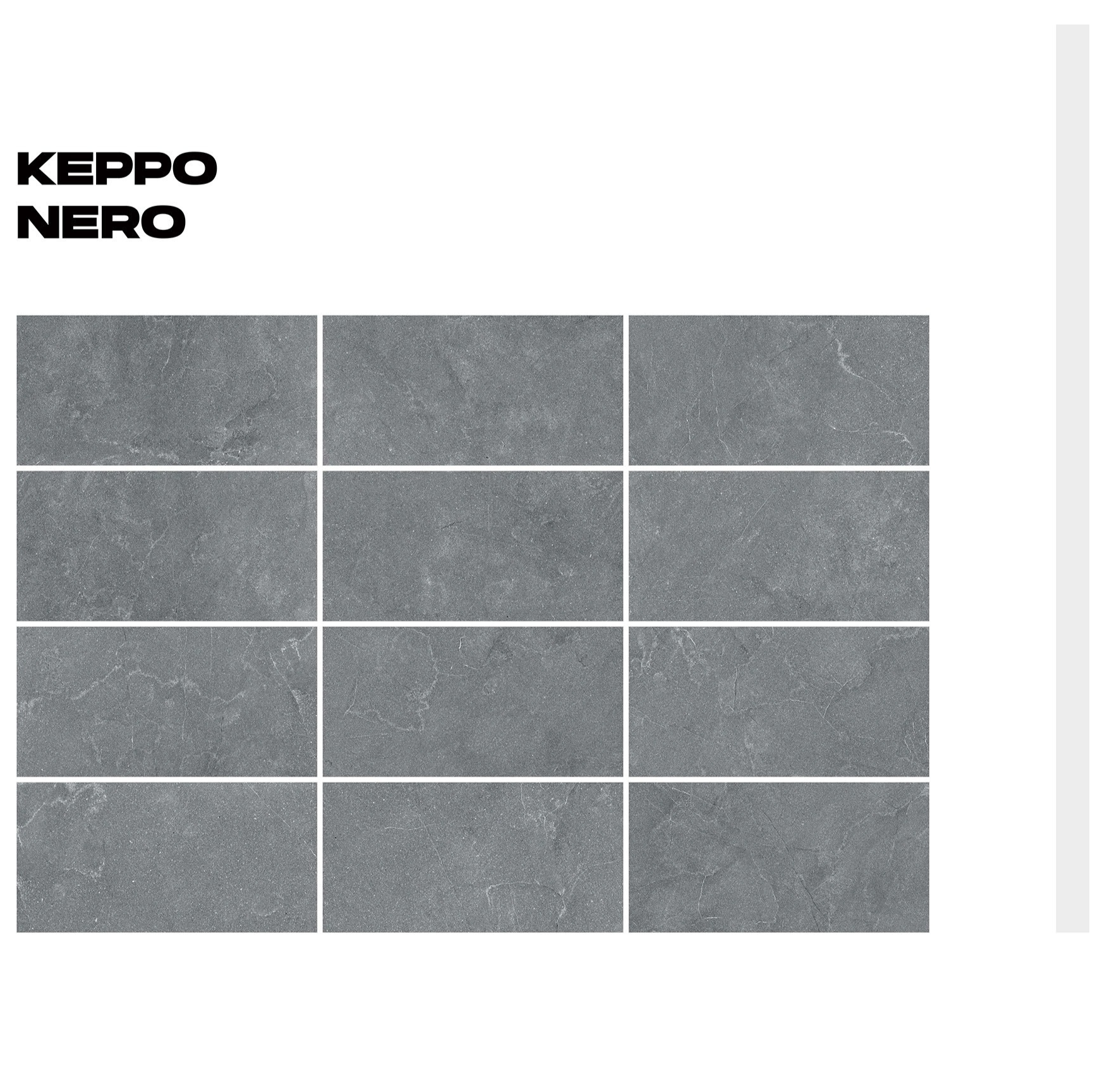 Keppo Nero läikiv või matt keraamiline plaat