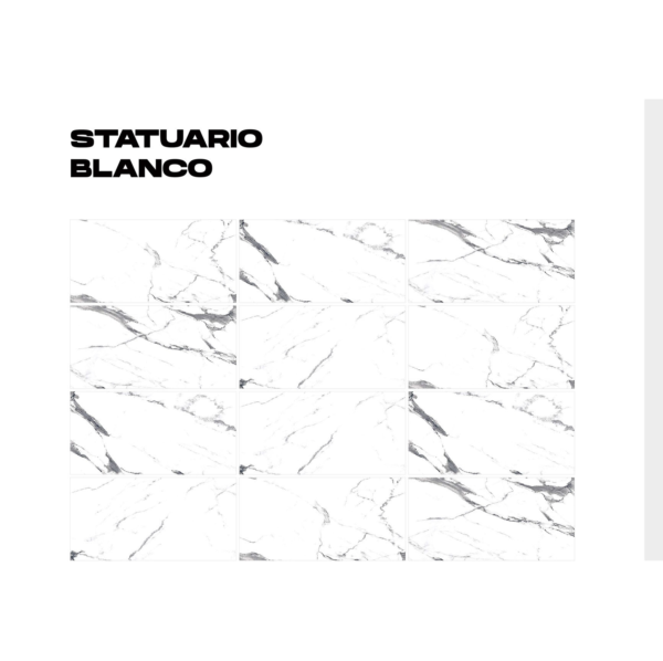 Statuario Blanco läikiv või matt keraamiline plaat