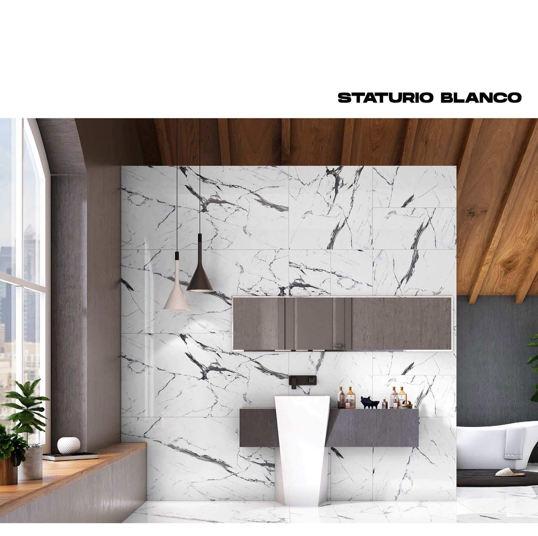 Statuario Blanco läikiv või matt keraamiline plaat