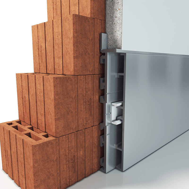 Alumiinumist põrandaliist 8cm kõrge 13mm sügav LC01-ALU08