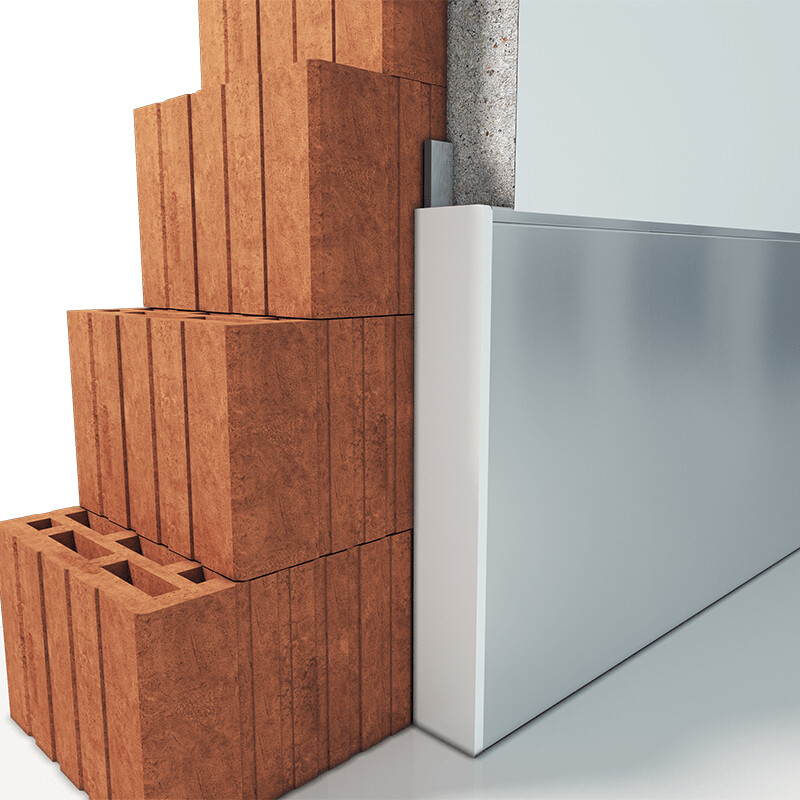 Alumiinumist põrandaliist 8cm kõrge 13mm sügav LC01-ALU08