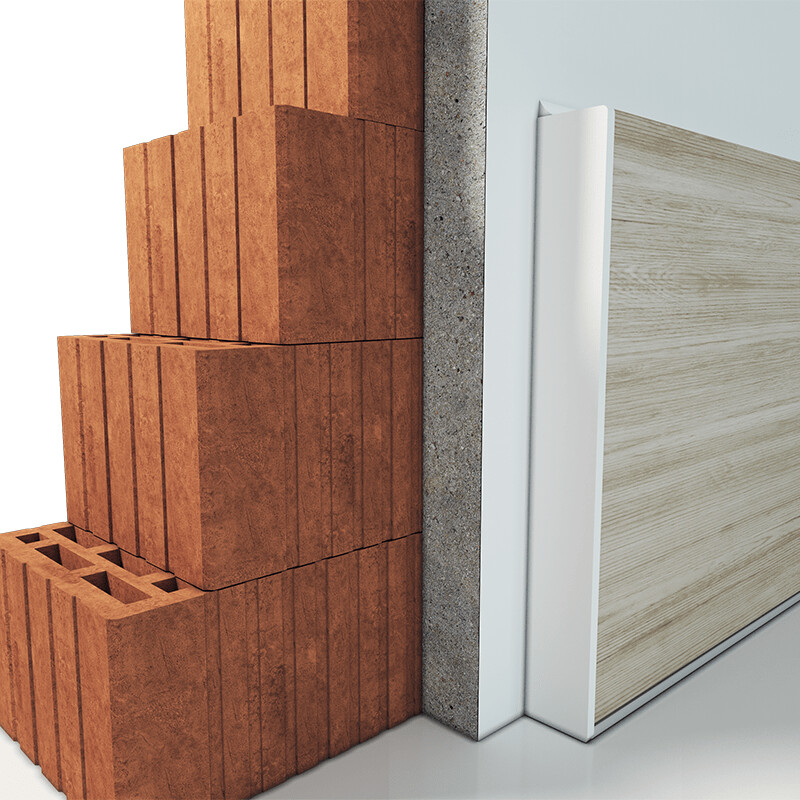 Põrandaliist MDF sisuga 100mm kõrge LC04-MDF10