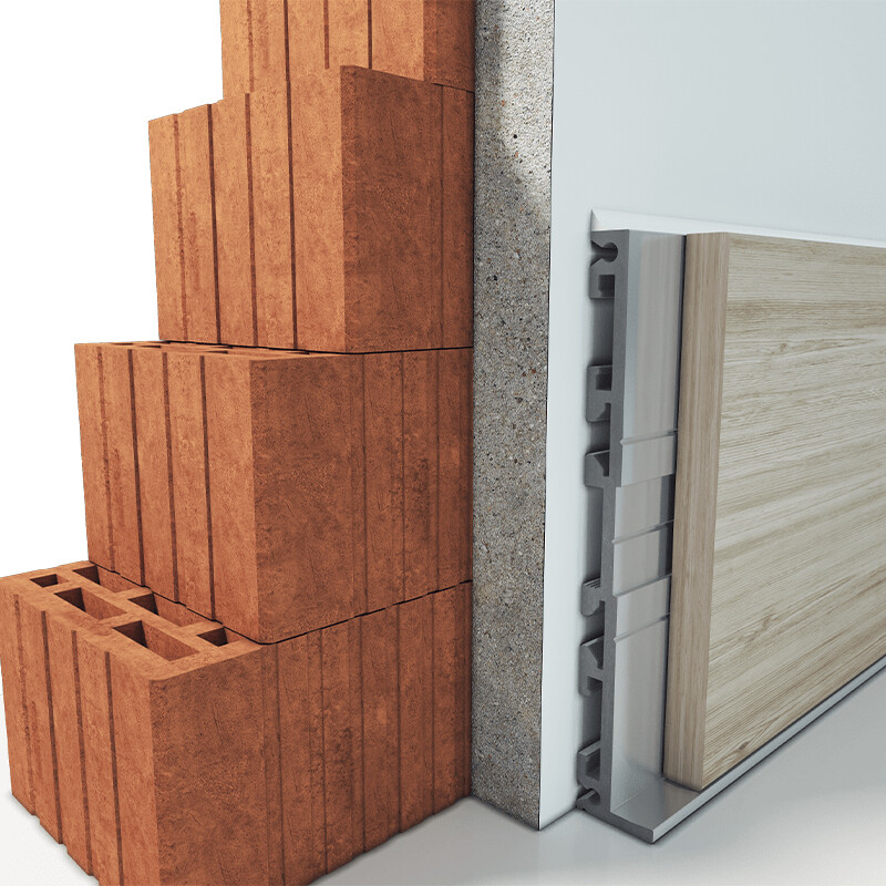 Põrandaliist MDF sisuga 80mm kõrge LC04-MDF08