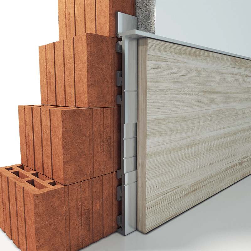 Seinaga samal tasapinnal põrandaliist 100mm kõrge LC02-MDF10