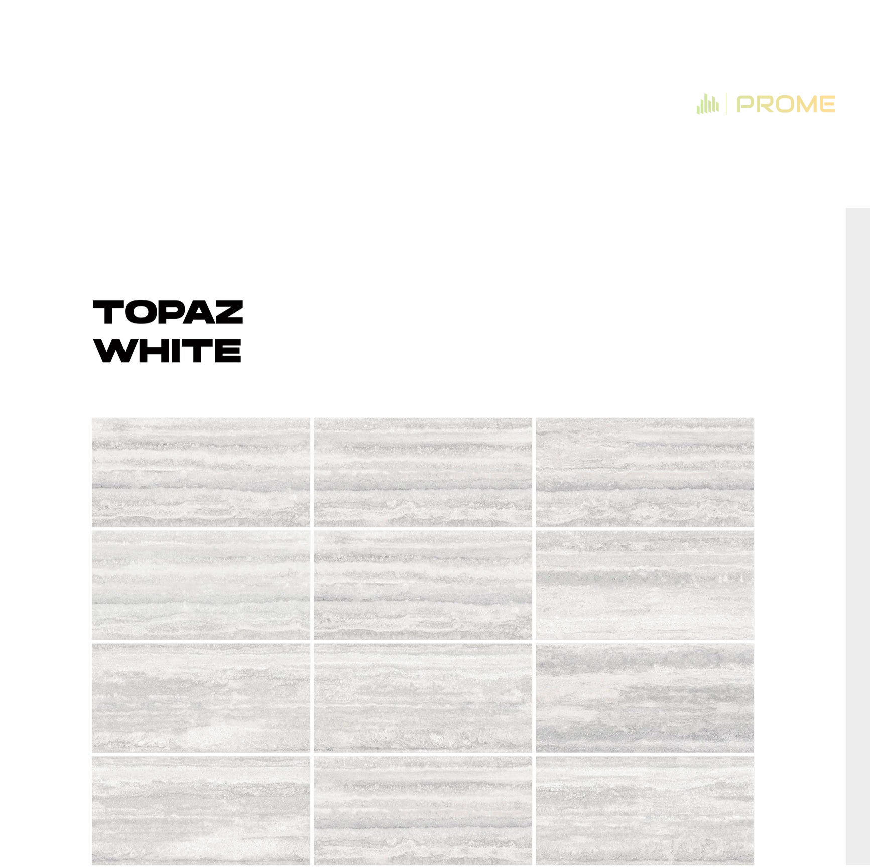 Topaz valge läikiv või matt keraamiline plaat