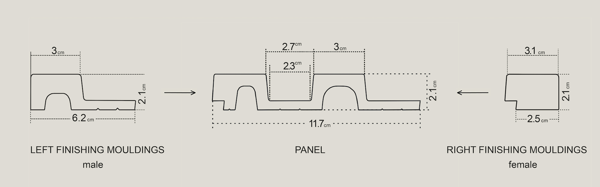 Vasco seinapaneel 3 eritooni veekindlad seinapaneelid