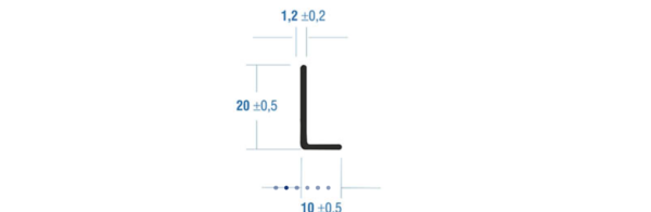 PVC L Profiil liist erinevad värvid 10×20, 20×20, 30×30, 40×40, 25×25