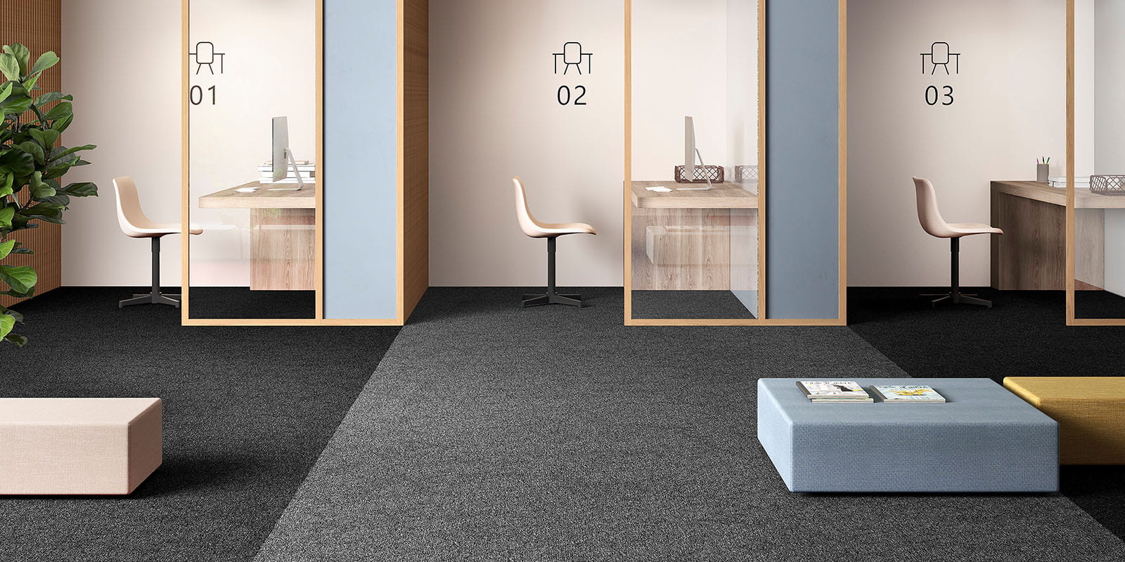 Medusa silmusvaip 12 eritooni plaatvaip 50x50cm