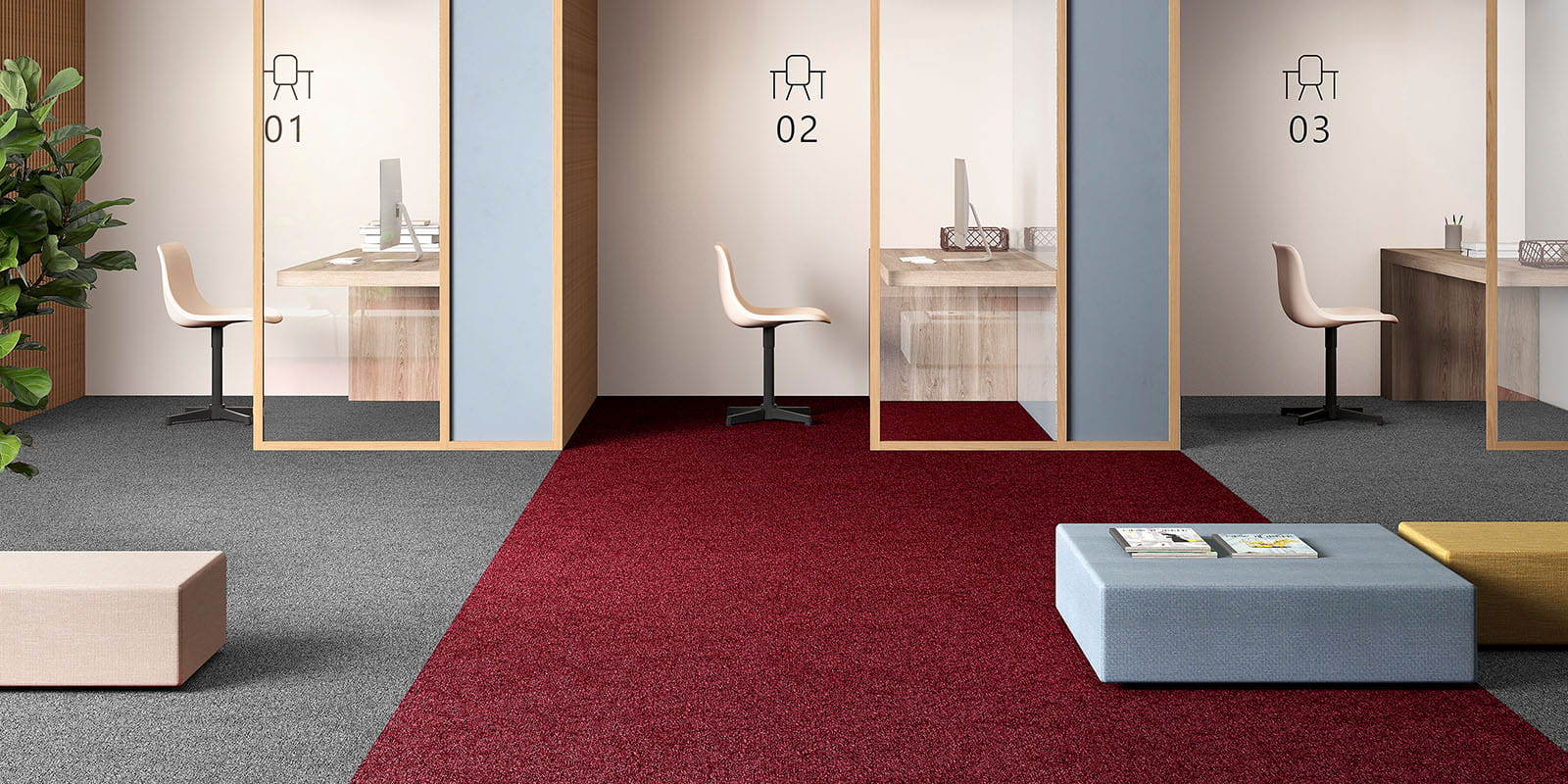 Medusa silmusvaip 12 eritooni plaatvaip 50x50cm