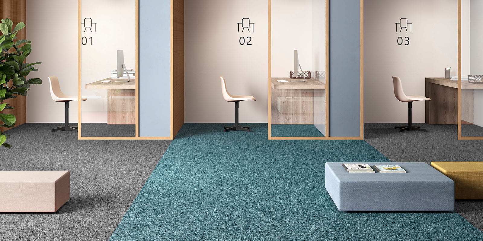 Medusa silmusvaip 12 eritooni plaatvaip 50x50cm