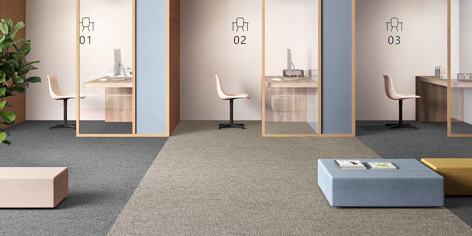 Medusa silmusvaip 12 eritooni plaatvaip 50x50cm