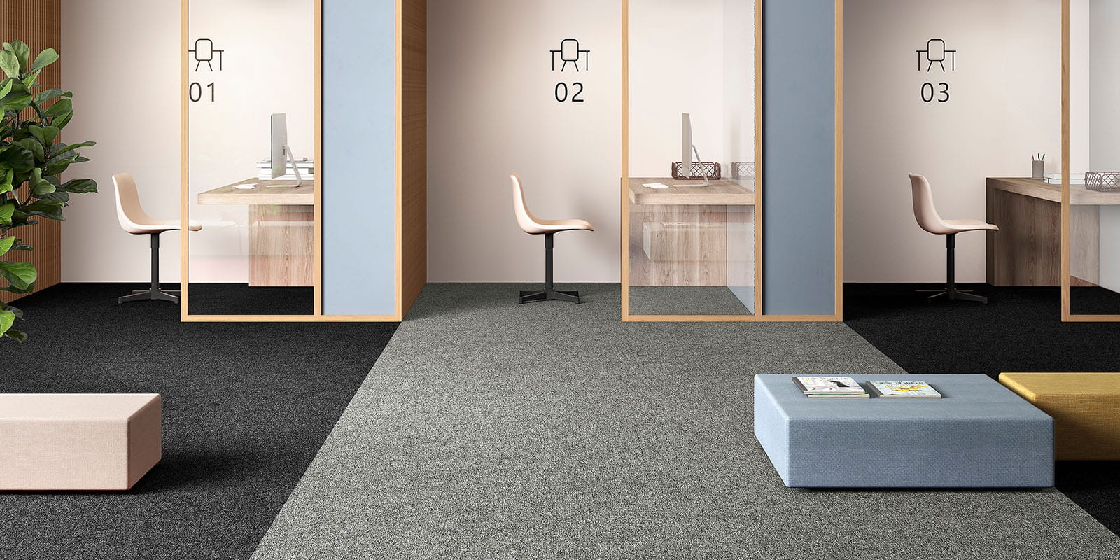 Medusa silmusvaip 12 eritooni plaatvaip 50x50cm