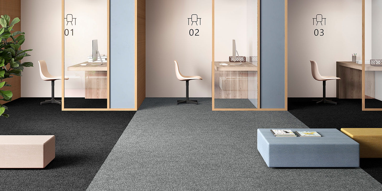 Medusa silmusvaip 12 eritooni plaatvaip 50x50cm