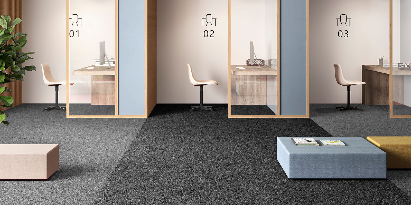 Medusa silmusvaip 12 eritooni plaatvaip 50x50cm