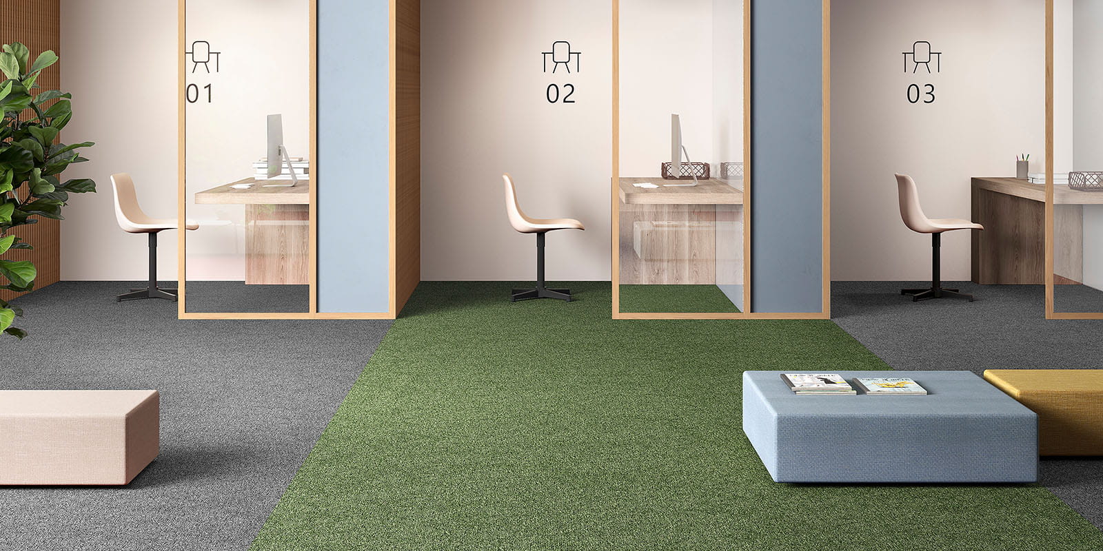 Medusa silmusvaip 12 eritooni plaatvaip 50x50cm