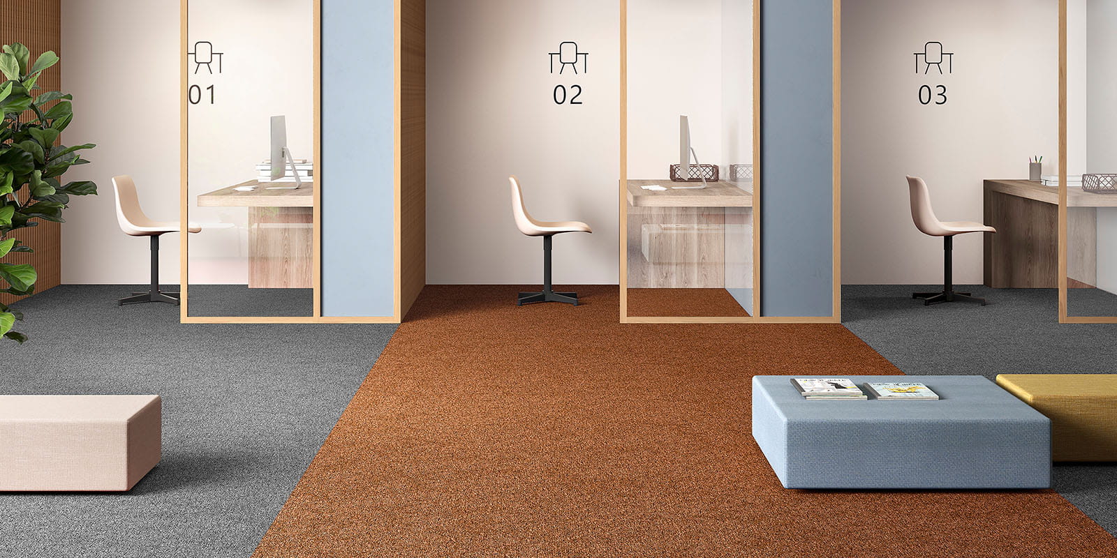 Medusa silmusvaip 12 eritooni plaatvaip 50x50cm