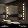 Ruudukujuline disaineri tagavalgustusega LED peegel L03