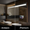 Ruudukujuline disaineri tagavalgustusega LED peegel L12