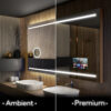 Ruudukujuline disaineri tagavalgustusega LED peegel L23