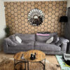 Naturaalne tamm hexagon kuusnurk akustiline seinapaneel 620x760mm
