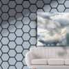 Pebble Grey-Blue kuusnurk akustiline seinapaneel 620x760mm