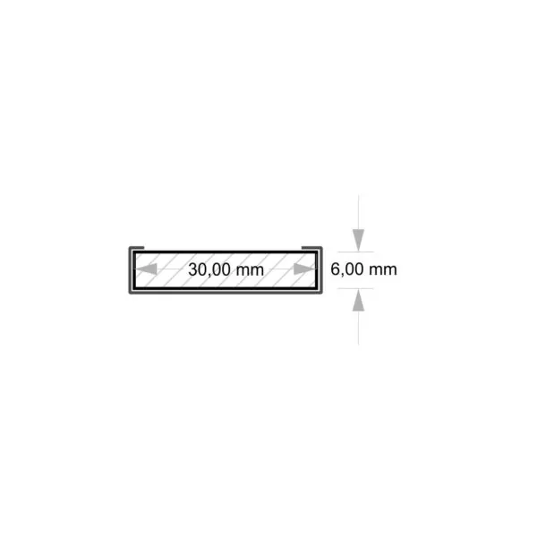Lamelas liist ribistiku vahele 30x6mm