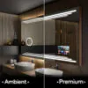 Ruudukujuline disaineri tagavalgustusega LED peegel L75